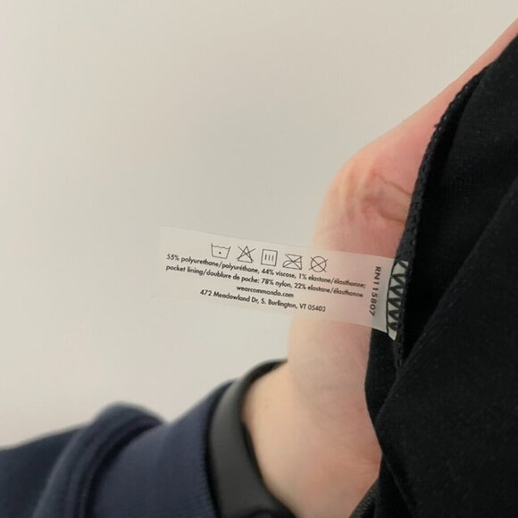 Commando Black Faux Leather Jogger Pants Size Large - Picture 4 of 8